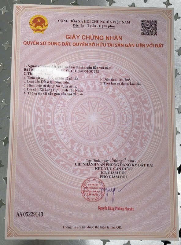 Bán đất tặng nhà cấp 4 xã LOng Hựu 165m2 lô góc 2 mt đường giá báo rẻ 600tr 6