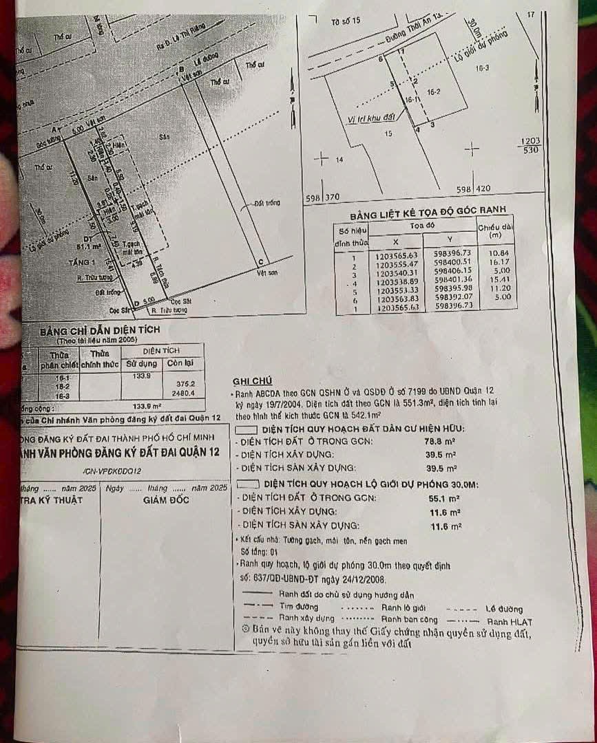 LÔ ĐẤT MẶT TIỀN THỚI AN 13, Q12  VỊ TRÍ CỰC SUNG – GIÁ CHỈ 8.9 TỶ 2