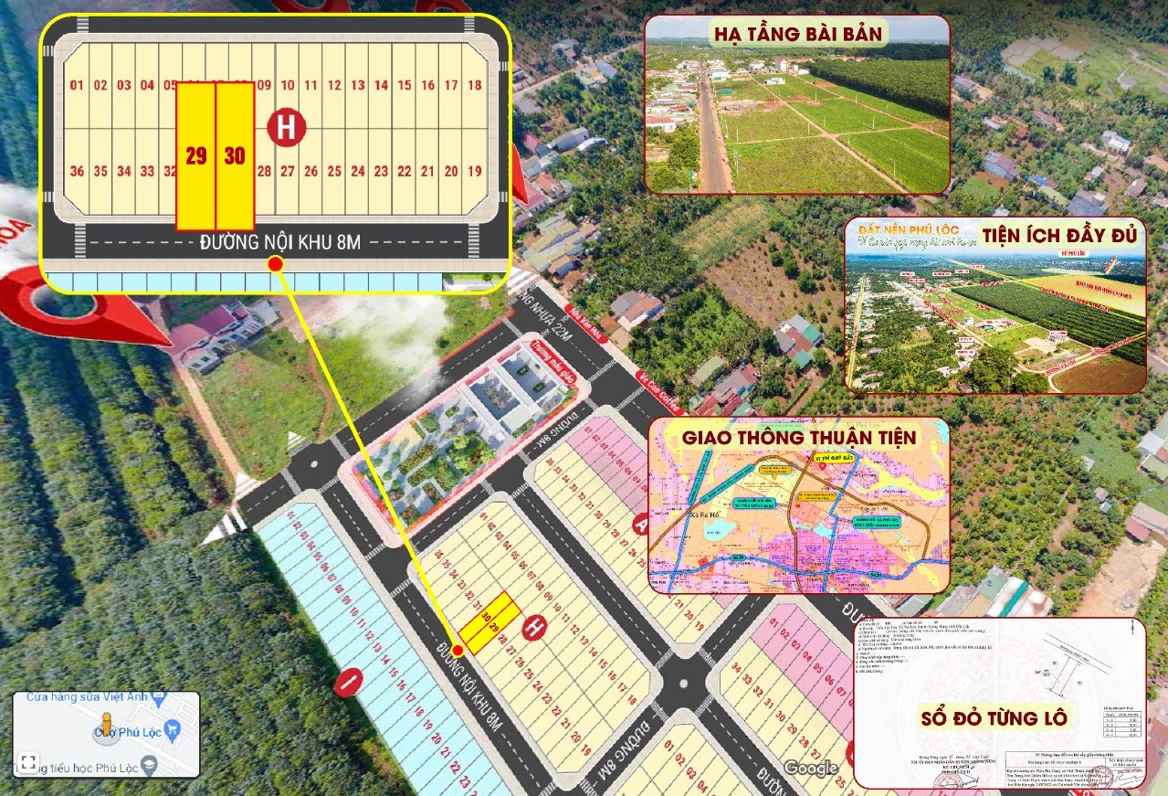 Chính chủ bán 2 lô đất ở KDC Phú Lộc Đăk Lăk - đất nền TTHC mới 3