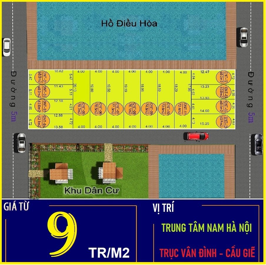 Cần bán Đất Xã Trầm Lộng, Ứng Hòa, Diện tích 78m², Giá 9,5 Triệu/m²