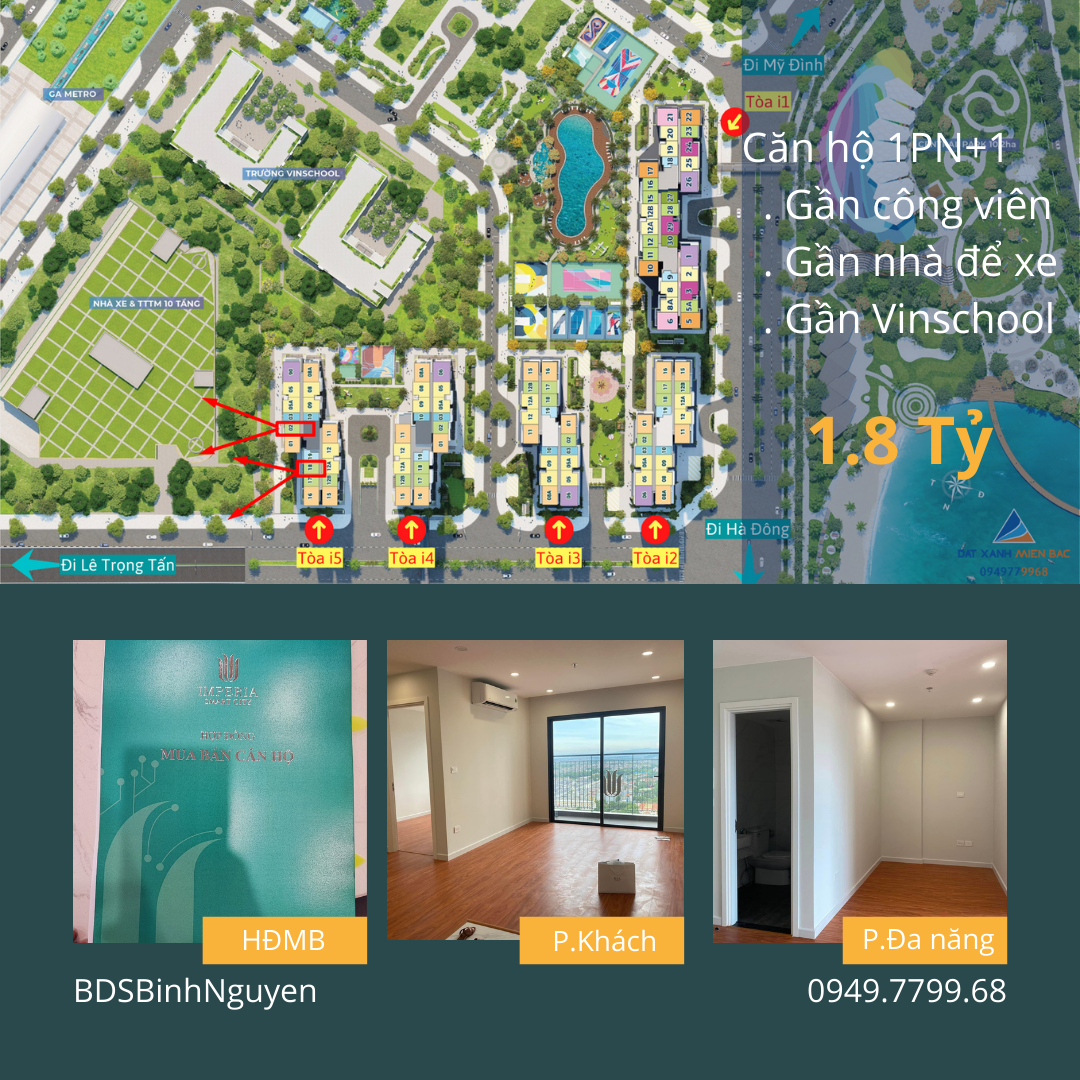Cần bán Căn hộ chung cư dự án Vinhomes Smart City Đại Mỗ, Diện tích 43m², Giá 1.8 Tỷ