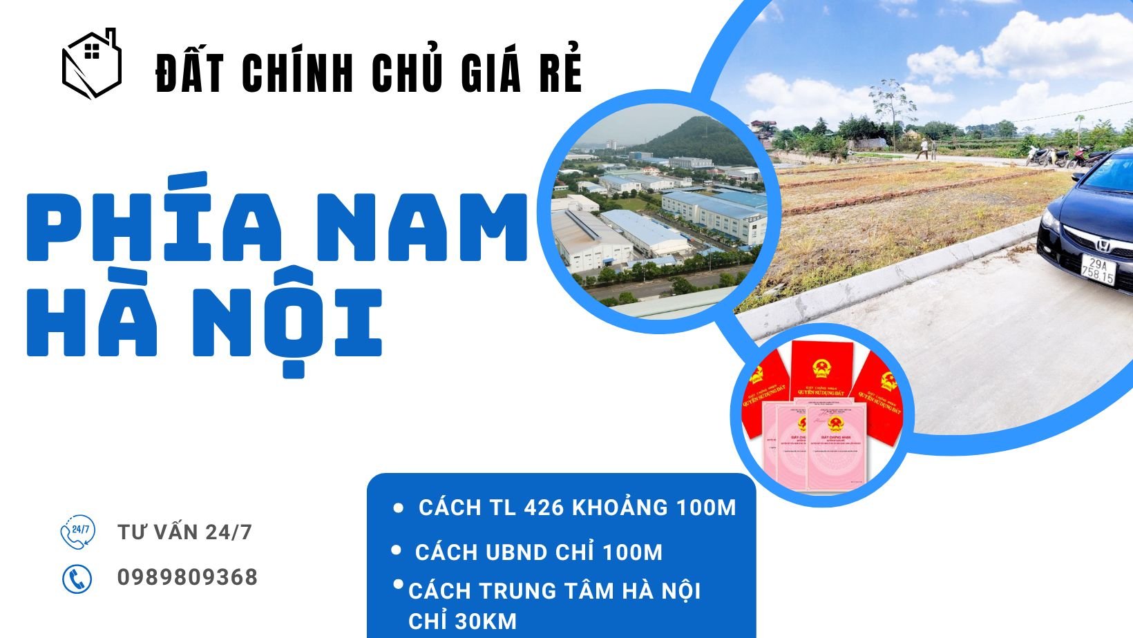 Bán gấp trong tuần 5 lô đất đẹp phía nam thủ đô Hà Nội. giá chỉ từ 9tr/m2 .sổ đỏ cất két đất ở lâu dài full thổ cư. 1