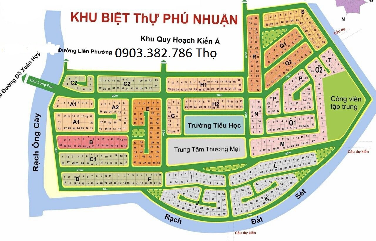 Cần bán Đất dự án KDC Phú Nhuận - Phước Long B, Diện tích 292m², Giá 73 Triệu/m²