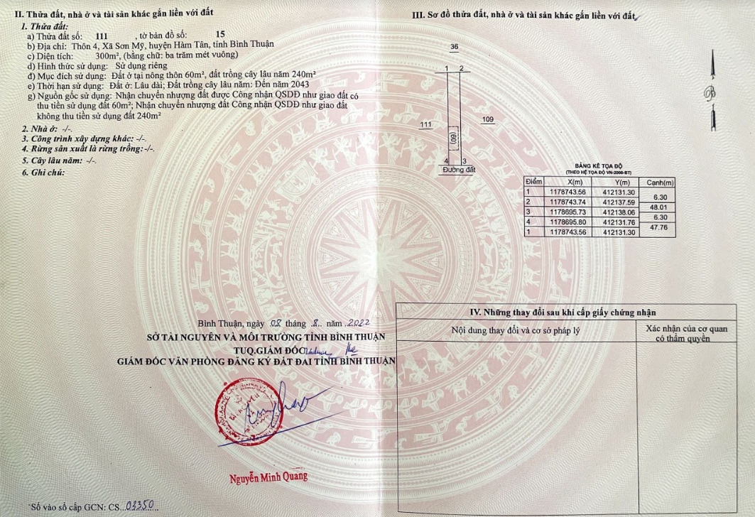 Chủ nhà kẹt tiền cần bán gấp lô đất 6,3x48m view Biển Thôn 4-Sơn Mỹ-Hàm Tân-Bình Thuận. 4