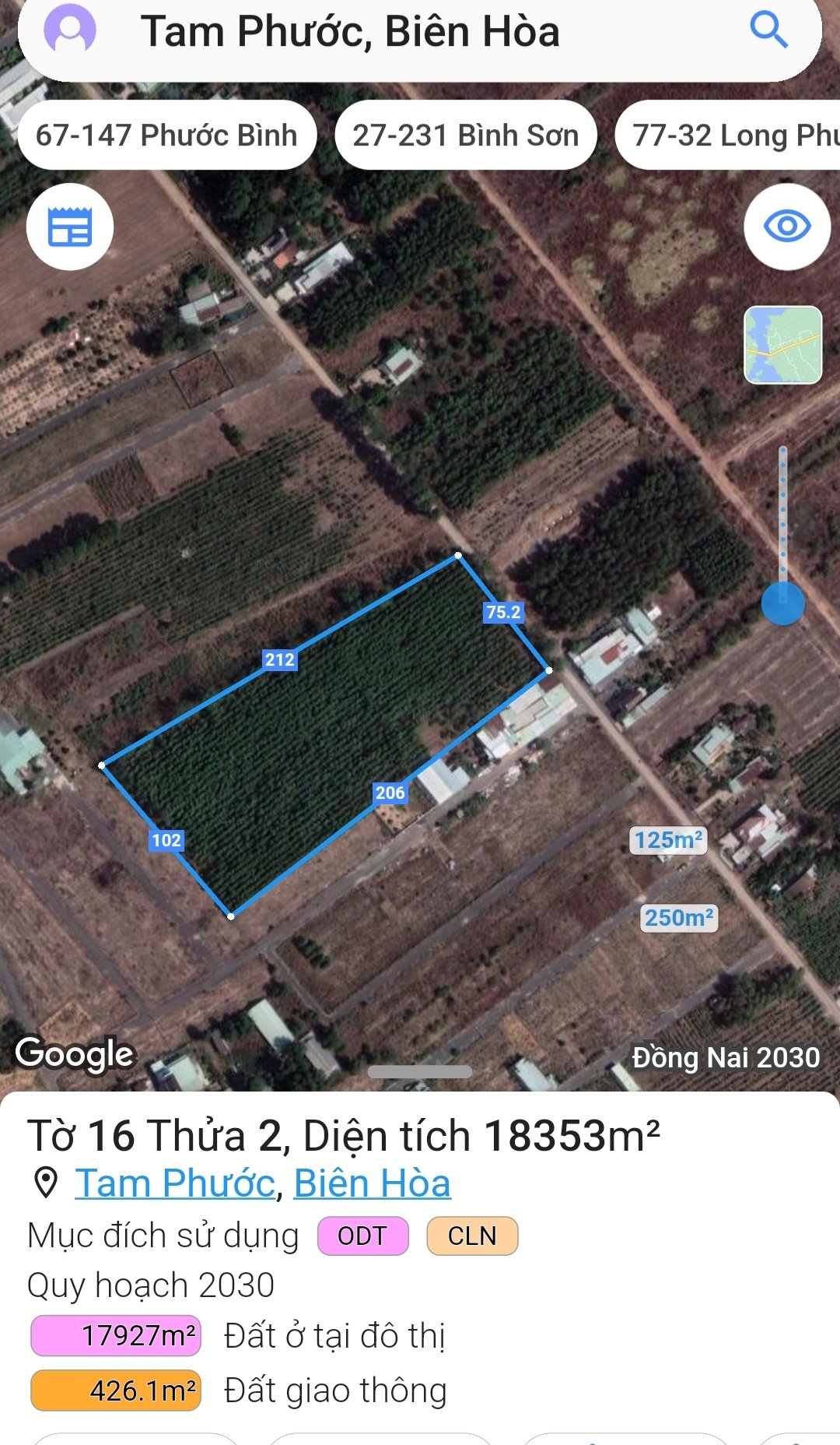 Bân 1,8 ha đất mặt tiền đường Mai Chí Thọ TP. Biên Hòa  tỉnh Đồng Nai 2