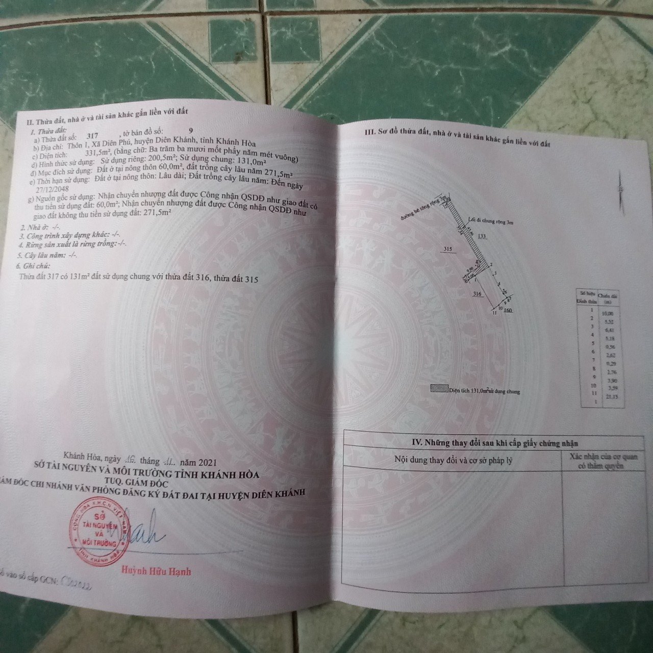 Cần bán Đất Xã Diên Phú, Diên Khánh, Diện tích 200m², Giá 1.1 Tỷ 6