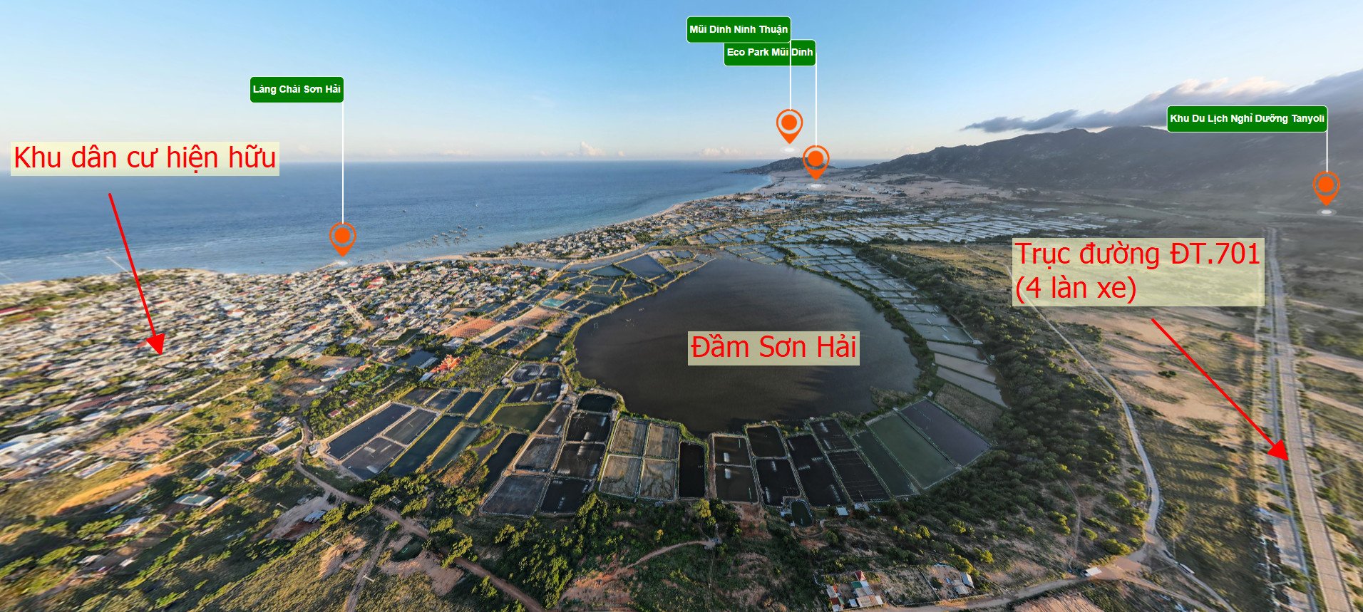 Đất nền quy hoạch đất ở - ONT - full thổ cư, view biển, view đầm Sơn Hải, gần Eco Park Mũi Dinh, giá từ 2,6 triệu/m2 8