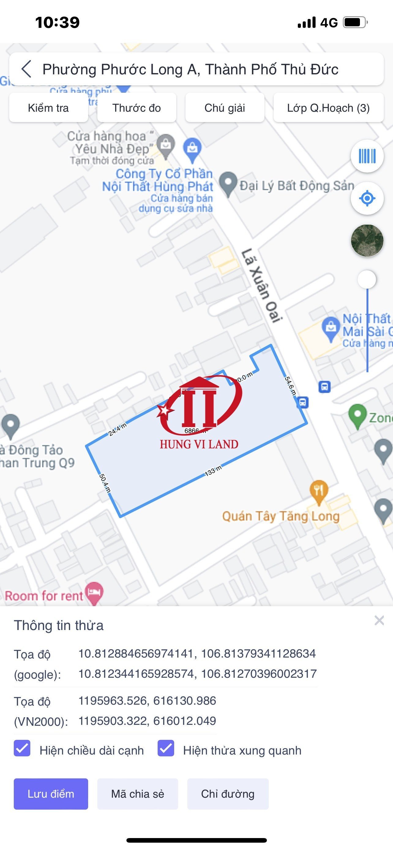 BDS HÙNG VĨ LAND [150 TRIỆU] 7000 M² MTKD Lã Xuân Oai 54x133m 21/12/2022  T 7