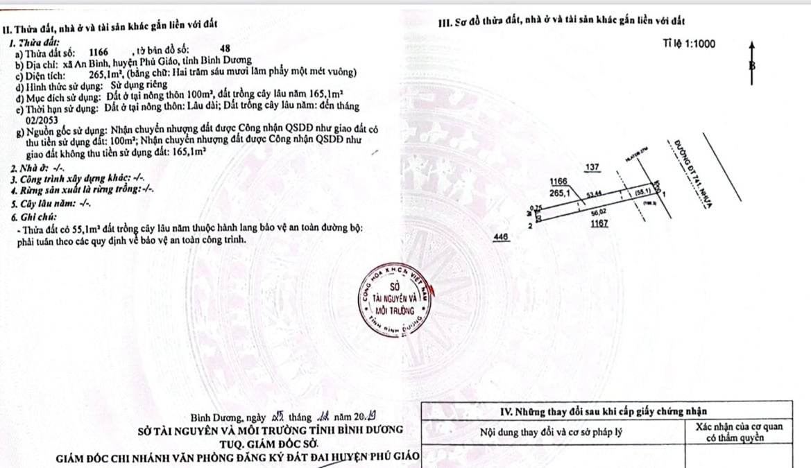 Đất mặt tiền DT 741 An Bình, Phú Giáo gần trường học, ủy ban, kinh doanh buôn bán tốt 2