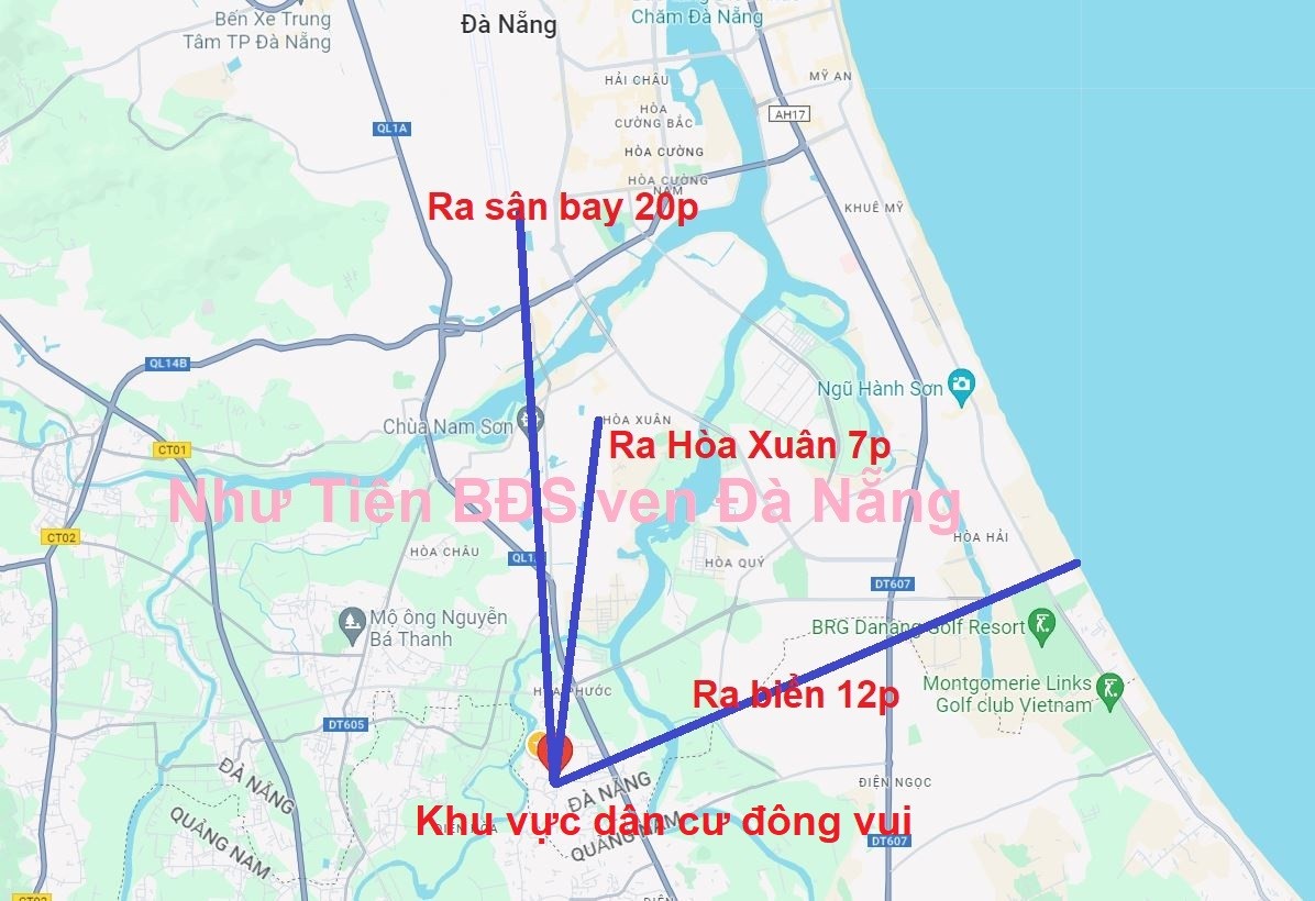 Bán lô đôi trục chính Hòa Phước, Hòa Vang, Đà Nẵng gần 300m2 có bán lẻ từng lô hơn 1 tỷ 4