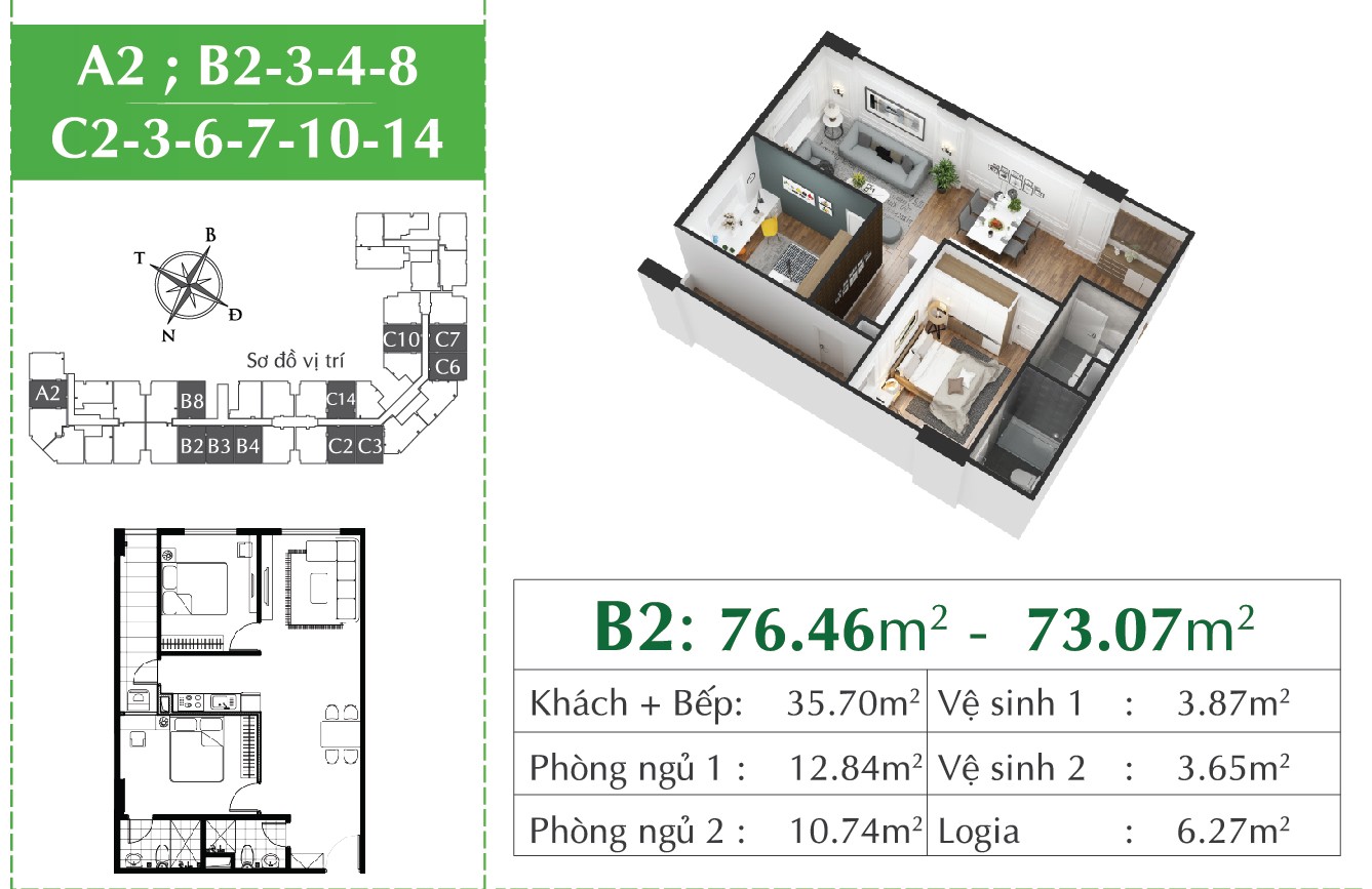 Cần bán Căn hộ chung cư đường Mai Chí Thọ, Phường Giang Biên, Diện tích 77m², Giá 2,756 Tỷ 4