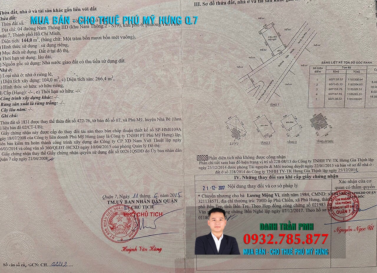 Cần bán Biệt thự Phường Tân Phú, Quận 7, Diện tích 144m², Giá 32 Tỷ 6