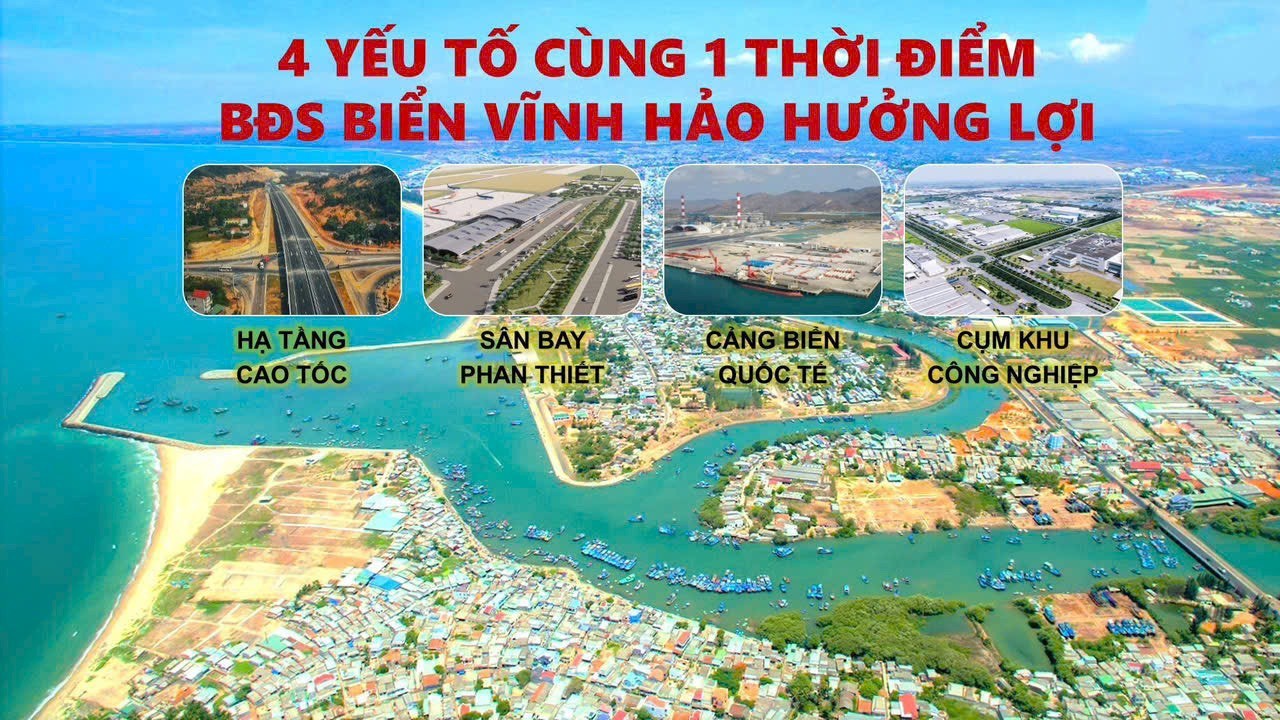 Đất biển sổ đỏ Bình Thuận, gần Cao Tốc, Cảng, Sân bay giá đầu tư 2