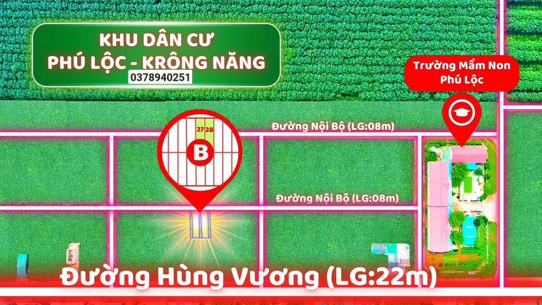 Cần bán Đất đường Hùng Vương, Xã Phú Lộc, Diện tích 264m², Giá 1,3 Tỷ