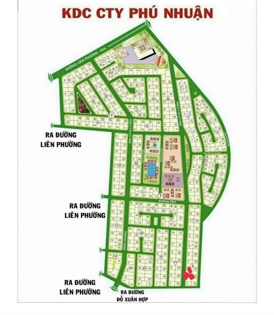 Cần bán Đất dự án KDC Phú Nhuận - Phước Long B, Diện tích 368m², Giá 99 Triệu/m²