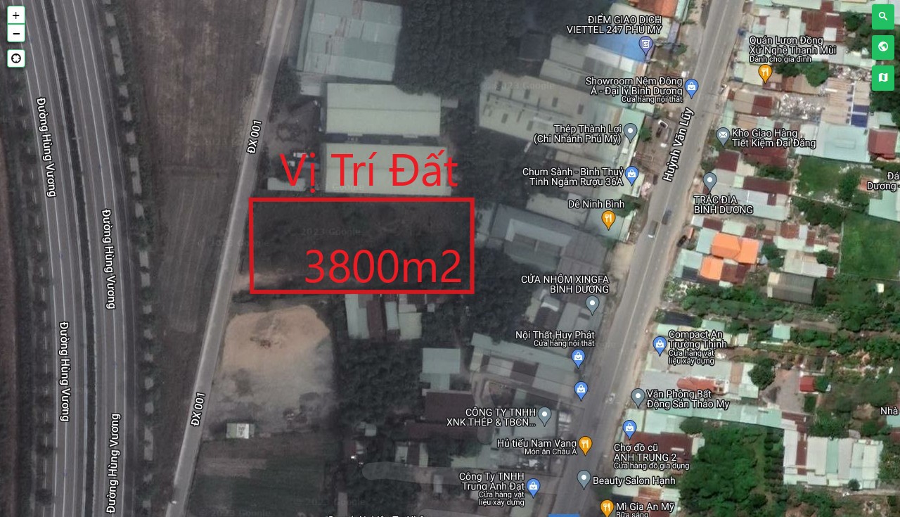 Bán đất phường Phú Mỹ TP mới Bình Dương, diện tích 3800m, giá 17.5 triệu/m2, có 1200m2 TC 11