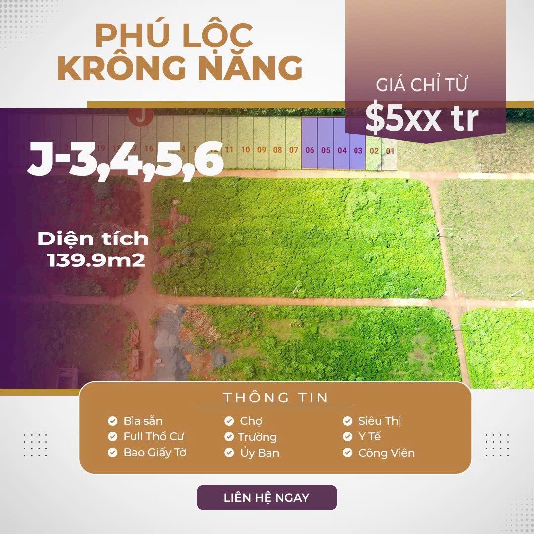 Cần bán Đất Xã Phú Lộc, Krông Năng, Diện tích 132m², Giá Thương lượng