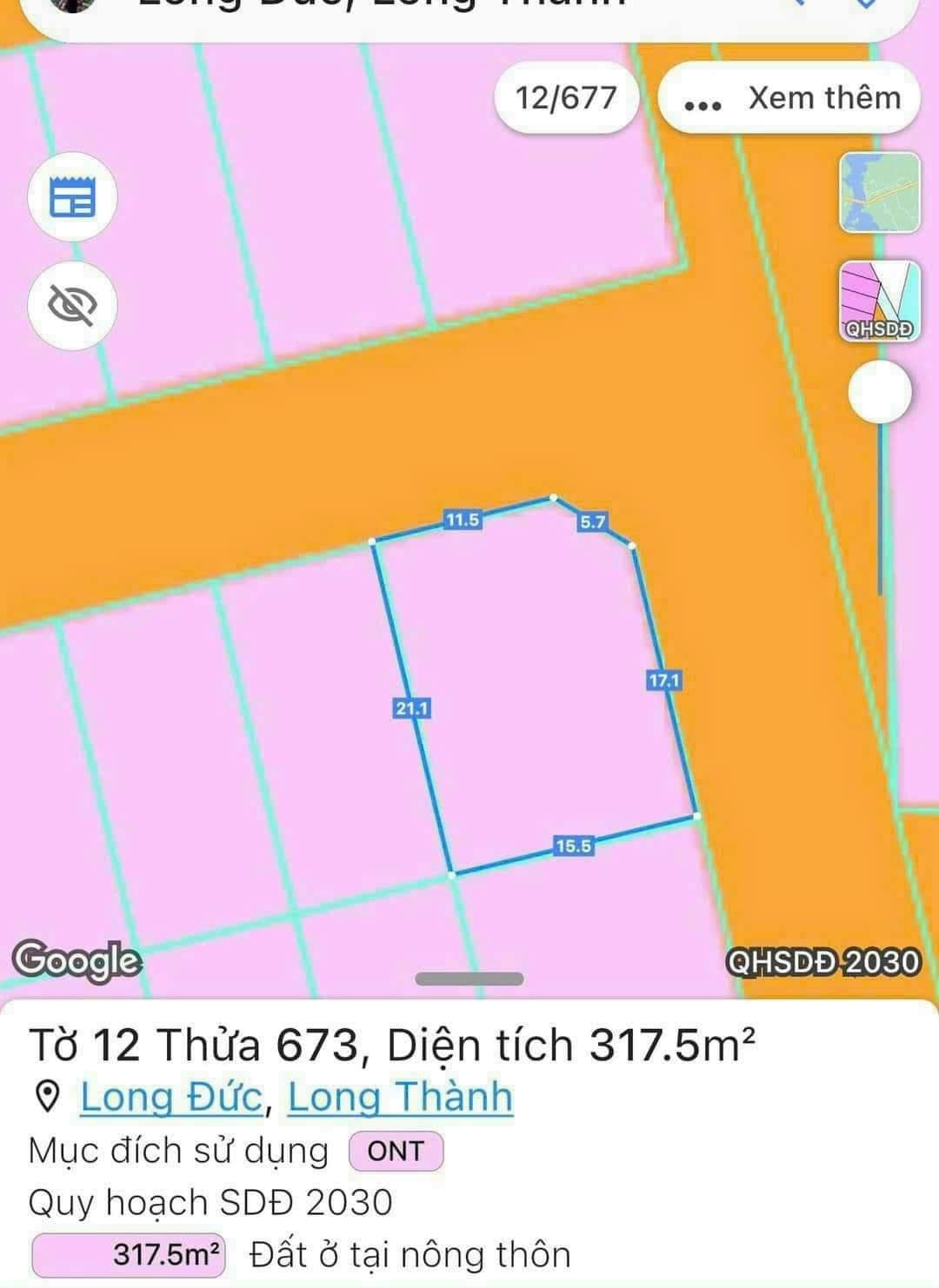 Cần bán Đất đường ĐT 769, Xã Long Đức, Diện tích 315m², Giá 2.8 Tỷ 1