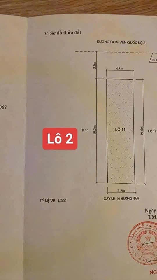 Bán đất mặt đường An Định, ph Quang Trung, TP HD, 272m2, lô góc, đường KD buôn bán 2