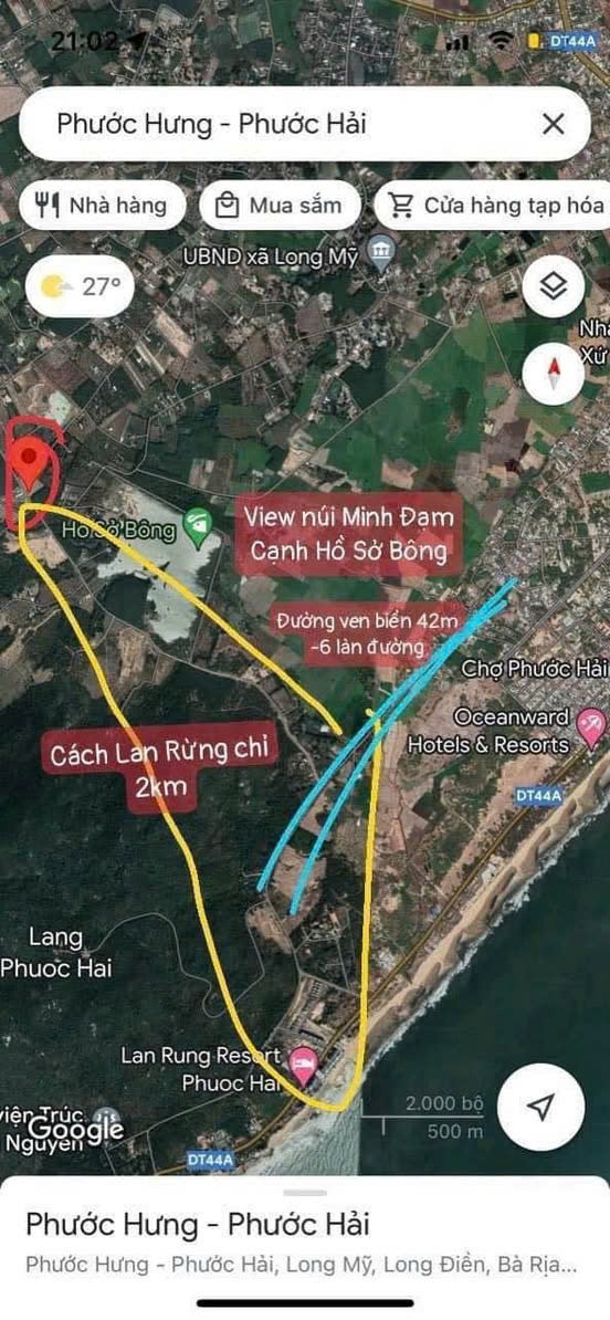 Cần bán Đất Long Điền, Bà Rịa Vũng Tàu, Diện tích 1000m², Giá Thương lượng 2