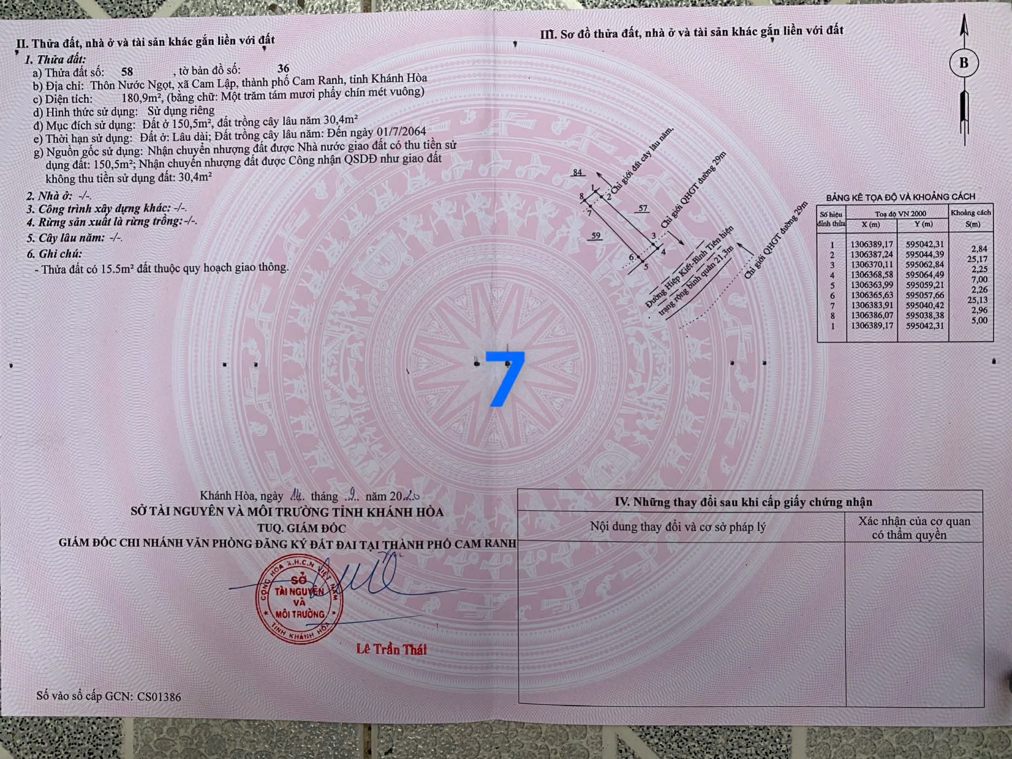 Cần bán Đất đường Quốc lộ 1A, Xã Cam Lập, Diện tích 200m², Giá 1.2 Tỷ