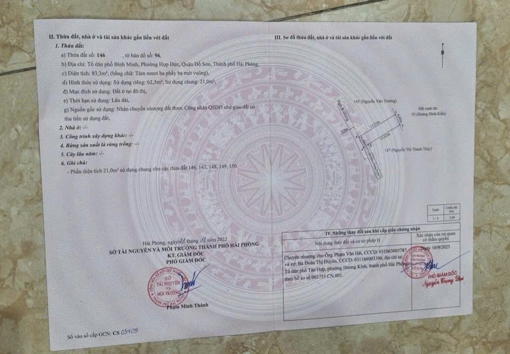 Giá hiếm 6xx triệu – Lô 62.3m² tuyến 2 Bình Minh, Nam Đồ Sơn, đầu tư sinh lời nhanh – ZALO 0567 2