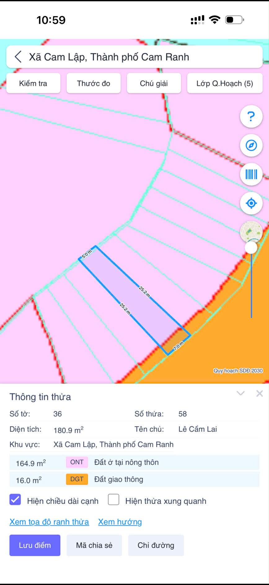 Cần bán Đất đường Quốc lộ 1A, Xã Cam Lập, Diện tích 200m², Giá 1.2 Tỷ 2