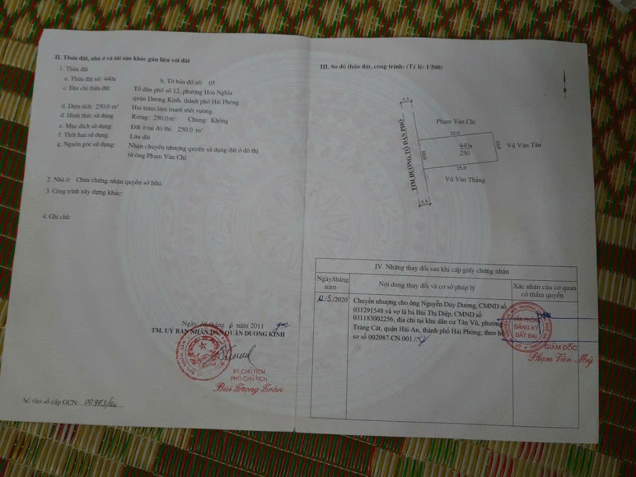 LÔ 250M² – NGANG 10M – CHIA 2 LÔ ĐẸP – ĐƯỜNG 11M TỔ 12 HÒA NGHĨA – GIÁ HIẾM 18,X TRIỆU/M²  ZALO