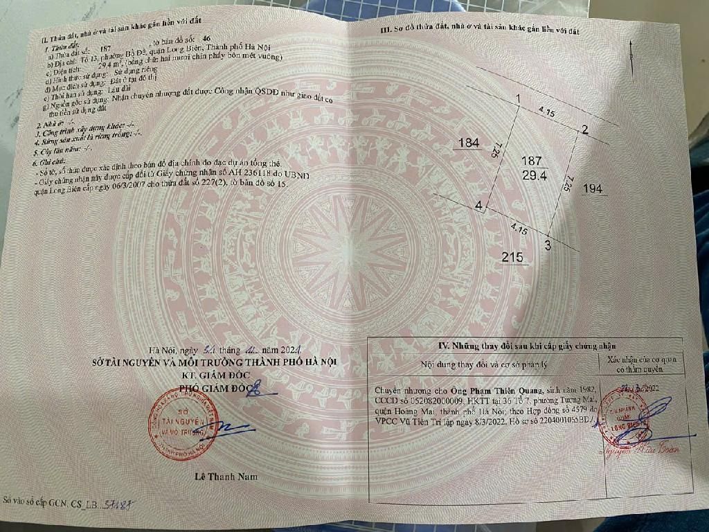 Bán nhà ngõ 175 Bồ Đề. Vị trí siêu đẹp 1 nhà ra mặt phố chỉ hơn 7 tỷ còn tl. 3