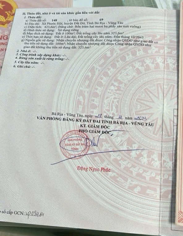 Cần bán Đất đường Võ Văn Kiệt, Xã Phước Hội, Diện tích 423m², Giá Thương lượng