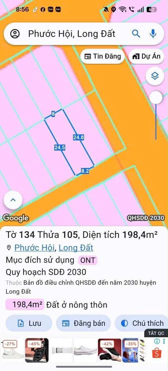 Cần bán Đất đường Võ Văn Kiệt, Xã Lộc An, Diện tích 198m², Giá 1.2 Tỷ