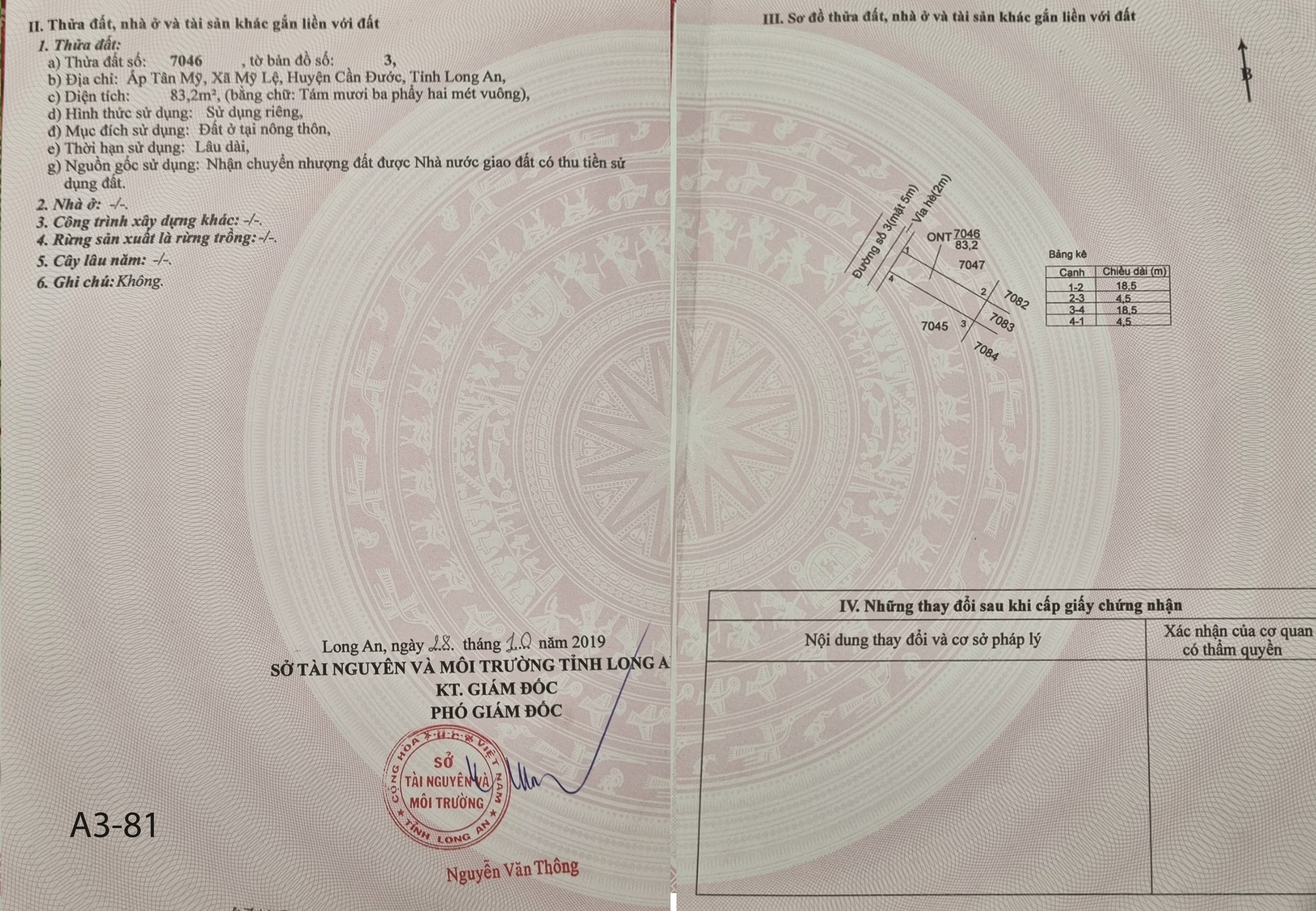 Đất nền 83m2 kdc Tân Mỹ xã Mỹ Lệ cần bán gấp 1 tỏi 150tr 5