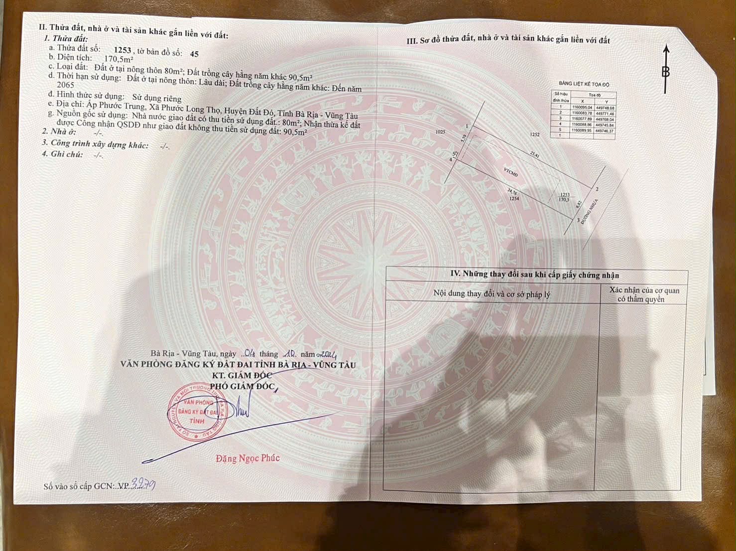 Cần bán Đất đường Tỉnh lộ 44, Thị trấn Đất Đỏ, Diện tích 170m², Giá 980 Triệu