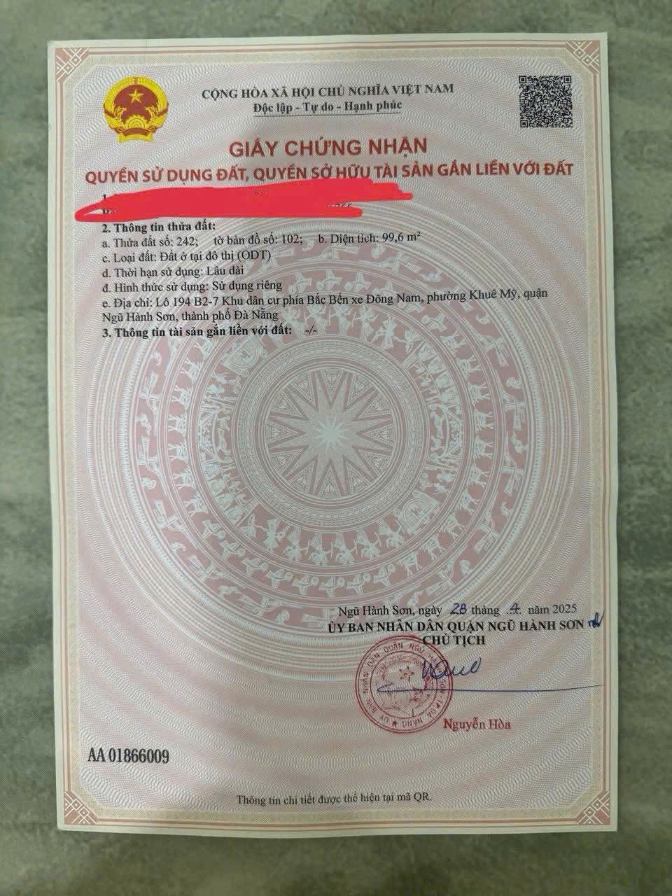 2 lô liền,200m2/26,8 tỷ, Đất đường  Minh Mạng, Khuê Mỹ, NHSơn, Đ Nẵng, Sát Biển.