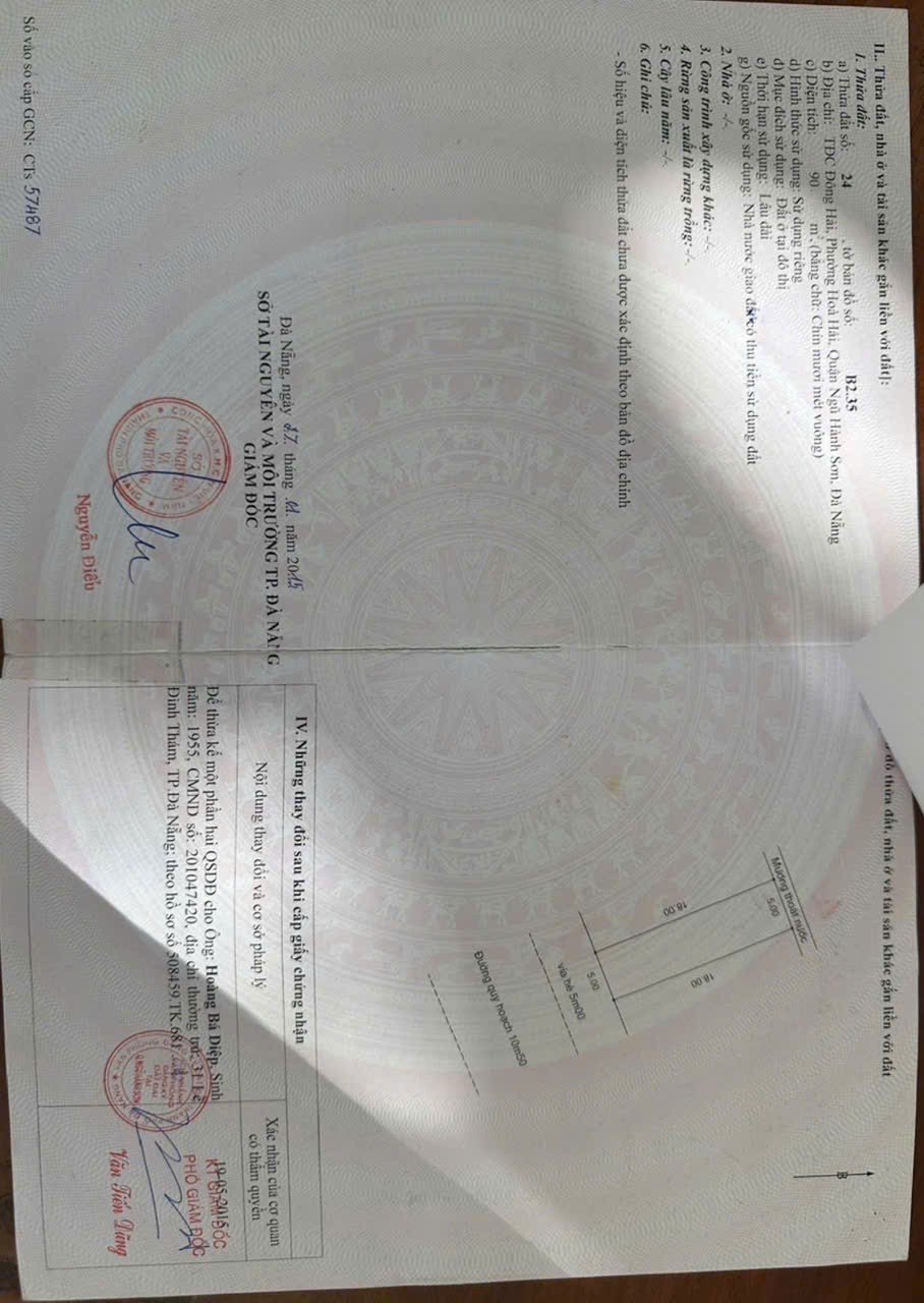 9 tỷ/90m2,Đất Nguyễn Thức Đường.rộng 10,5m,H:Nam, khu Đông Hải ,Bãi tắm Tân Trà