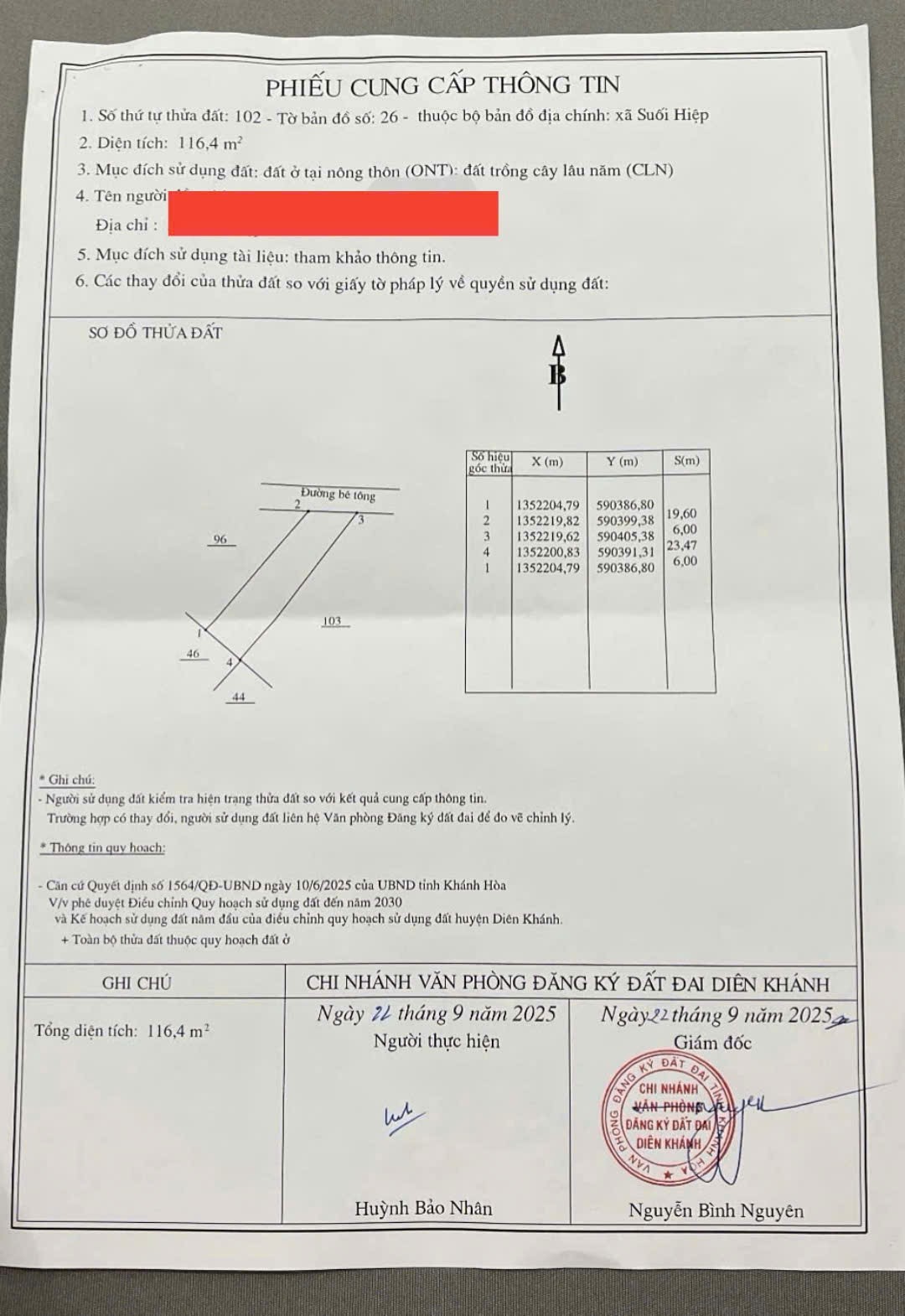 Bán đất Suối Hiệp thôn Thủy Xương sau lưng Công ty Yến Sào Khánh Hoà đi vào 7