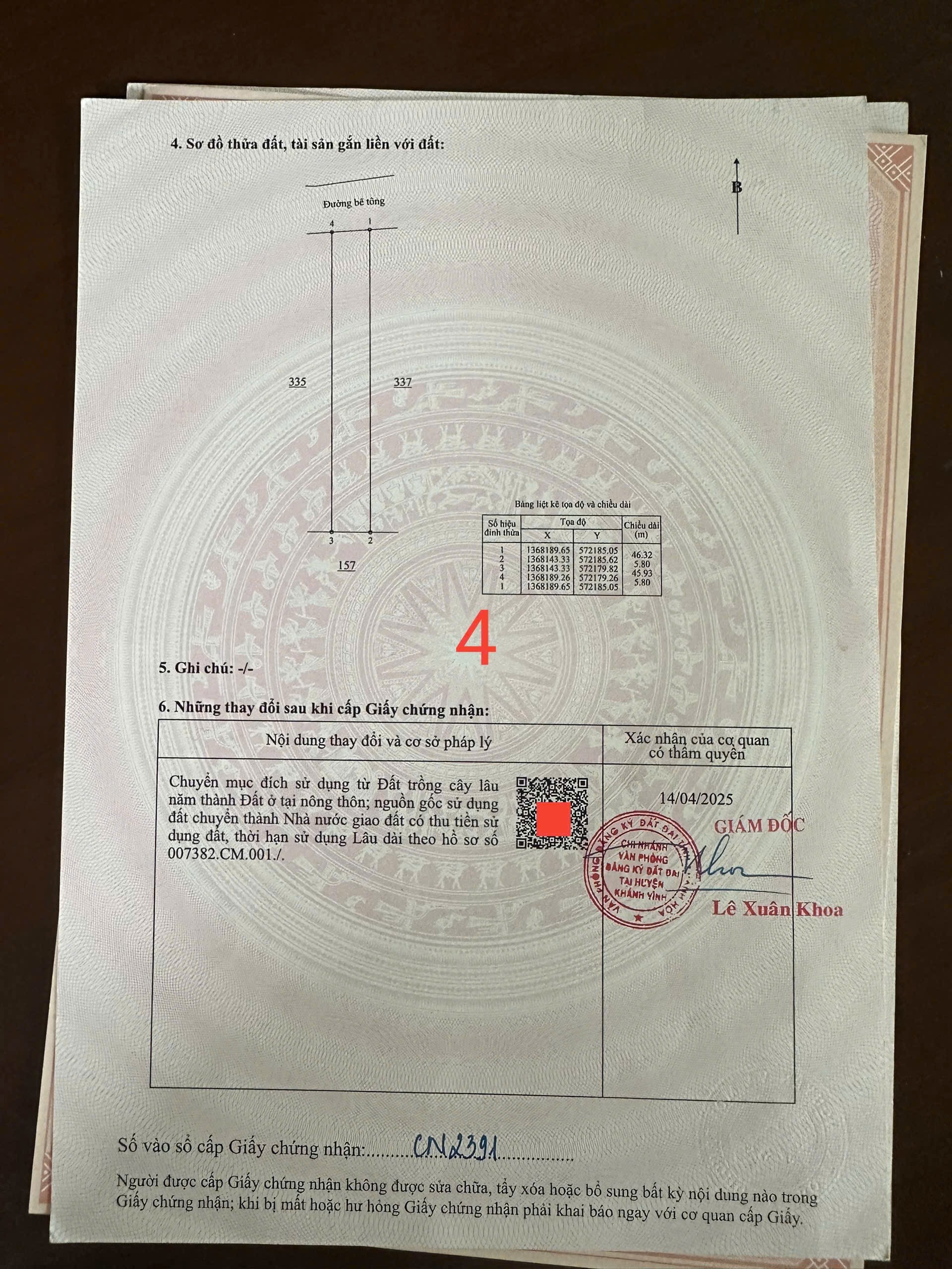 Bán đất Khánh Hiệp thôn Cà Thiêu full thổ cư cạnh trường học - mặt tiền trục đường chính 8