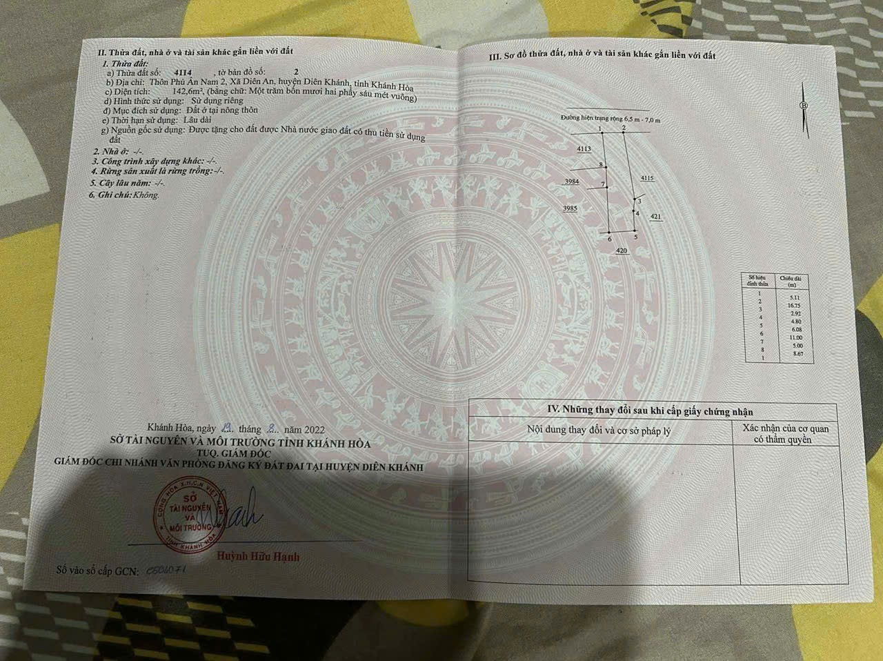 Bán đất Diên An thôn Phú Ân Nam 2 mặt đường nhựa bên hông cafe Bảo Nguyên 11