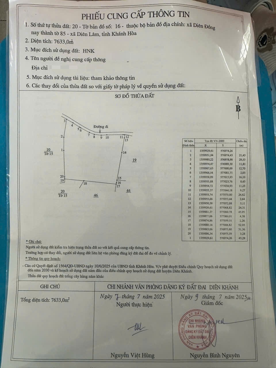 Bán đất vườn Diên Đồng giá rẻ đường bê tông oto vào tận nơi - tặng vườn keo trên đất 6