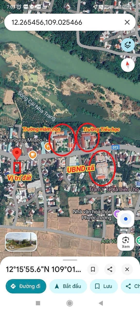 Bán đất mặt tiền Tỉnh Lộ 2 - Diên Thọ - lô góc 2 mặt tiền ngay trung tâm hành chính xã 8