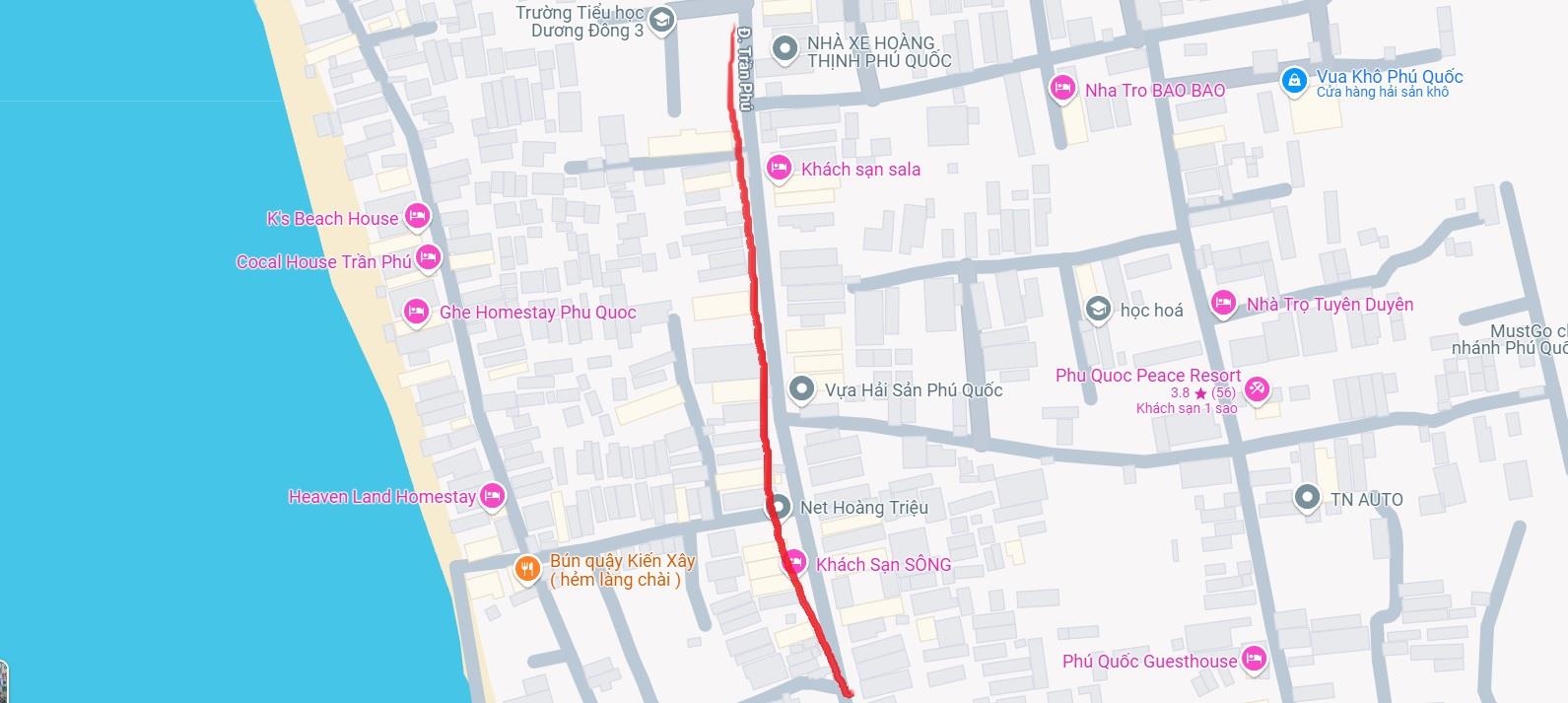 Mặt tiền Trần Phú, Dương Đông – 180m² – Có sẵn nhà – Vị trí vàng kinh doanh, giá chỉ 100tr/m 2