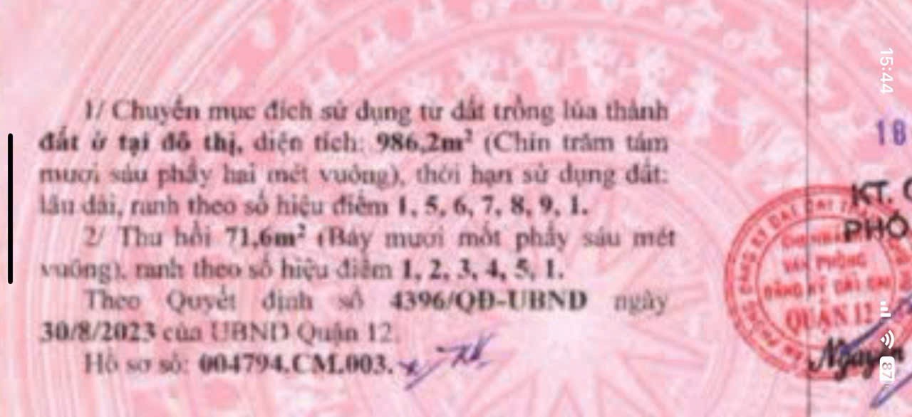 BÁN 986M² (20x50) ĐẤT THỔ MẶT ĐƯỜNG NHỰA 12M – GẦN CẦU VƯỢT THAM LƯƠNG & KCN TÂN BÌNH 3