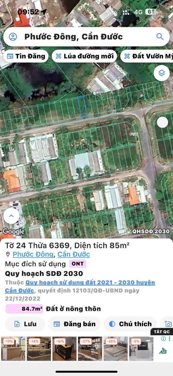 Đất nền giá rẻ 85m2 TĐC Phước Đông 750tr bán gấp 6