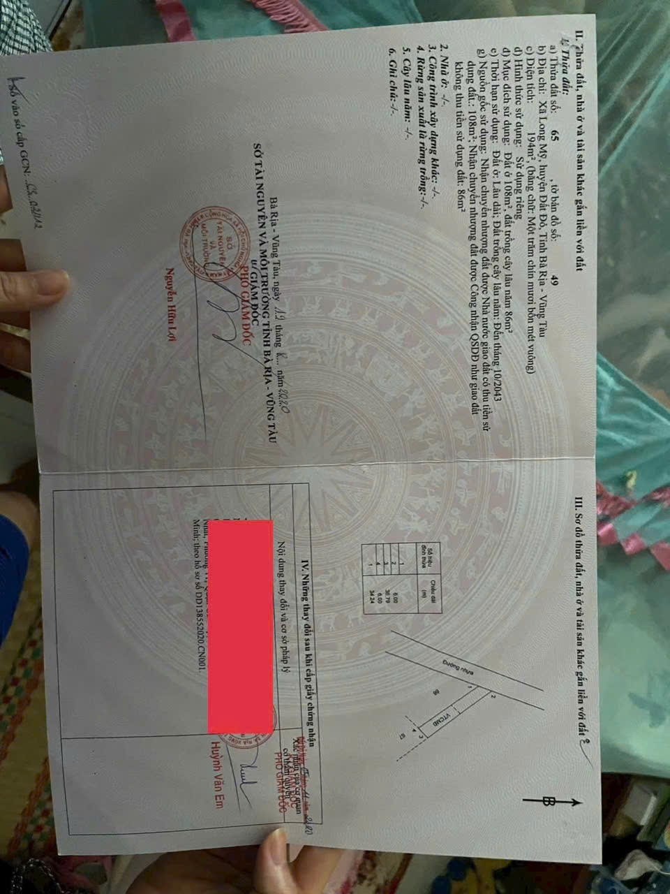 Cần bán Đất đường Tỉnh lộ 44A, Thị trấn Phước Hải, Diện tích 194m², Giá Thương lượng 5