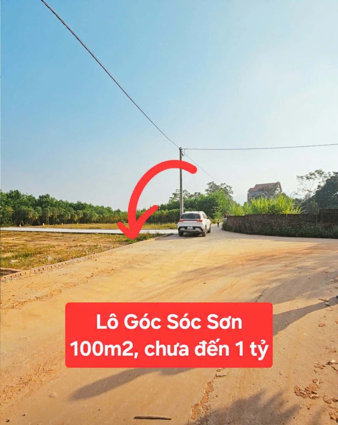BÁN ĐẤT TRUNG GIÃ – SÓC SƠN  100M² FULL THỔ CƯ  CHỈ NHỈNH 900 TRIỆU