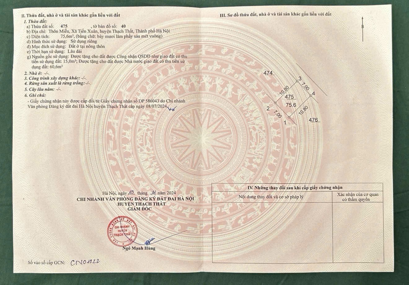 VỊ TRÍ VIP CỦA VIP ngay đại lộ thăng long , ngã tư miễu, 75 m2 giá chỉ 3ty500 3