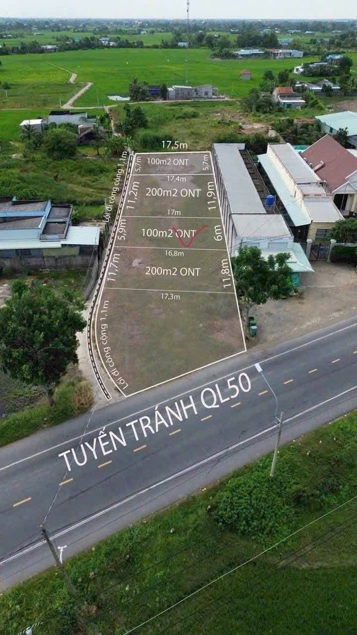 Đất thổ cư 100m2 mt xe hơi cách QL50 chỉ tầm 40m giá rẻ đầu tư 720tr