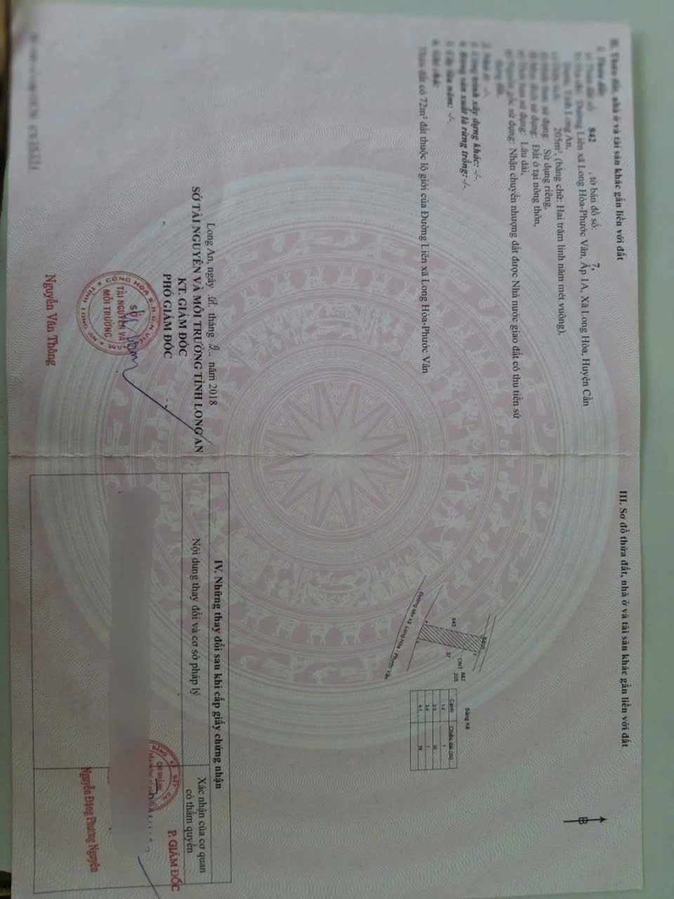 Bán đất mặt tiền Liên Xã Long Hòa- Phước Vân , xã Long Hòa dt 210m2 full thổ giá 2,2 tỷ 3