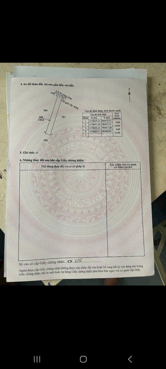 Bán đất thổ cư xã Phước Vân, Cần Đước dt 140m2 giá giảm còn 1,1 tỷ 4