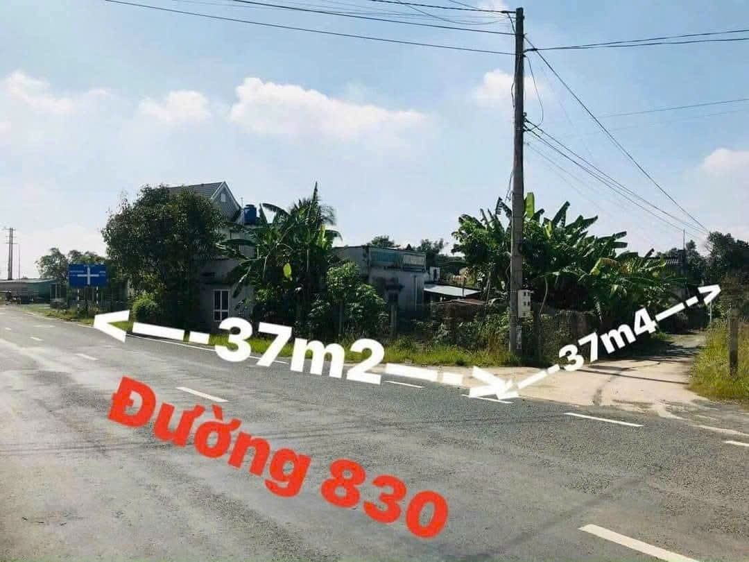 Bán đất 2 mặt tiền TL 830 , xã Mỹ Lệ , Cần Đước dt 1223m2 full thổ giá hạ còn 13,5 tỷ 2